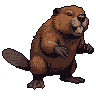 Pixel Art: beaver mutant