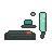 Pixel Art: futuristic room