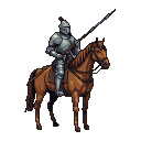 Pixel Art: knight on the horse