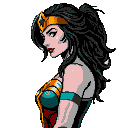 Pixel Art: wonder woman