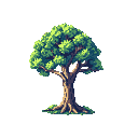 Pixel Art: tree (generated with AI and edited by pixie.haus).