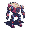 Pixel Art: killer machine isometric view