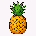 Pixel Art: A pineapple axolotol