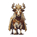 Pixel Art: cow god