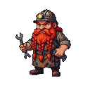 Pixel Art: dwarf engineer