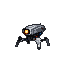 Pixel Art: small autonomous combat drone, hovering micro-drone companio...