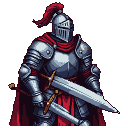 Pixel Art: knight in armor