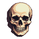 Pixel Art: Skulls with minimal pixel shading