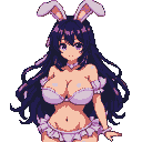 Pixel Art: Kitagawa Marin from dress up darling showing her massive big...