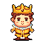 Pixel Art: create a yellow cute duke