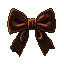 Chocolate-brown velvet bow tie with a matte texture and subtle shading.