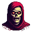 Pixel Art: classic doom like portrait, retro gaming style