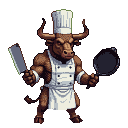 Pixel Art: Minotaur chef
