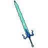Pixel art generated with AI prompt: thunder sword game item