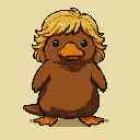 Pixel Art: create a platypus with blonde hair and brown highlights