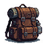Pixel Art: adventurer backpack