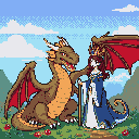 Dragon & Queen: Fantasy Companions in a Sunny Realm
