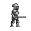 Pixel Art: knight sideview