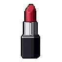 A vibrant red lipstick with a silver casing against a black background.