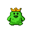 Pixel Art: green slime king