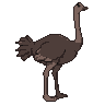 Pixel Art: Burung unta