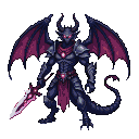 Pixel Art: Obsidrath, the Soul Devourer (generated with AI and edited by Alouka).