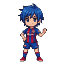Pixel Art: anime girl fc barcelona