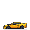 Pixel Art: set of arcade sport cars sideview
