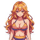 Pixel Art: Kitagawa Marin from dress up darling showing her massive big...