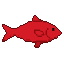 Pixel Art: 红色的鱼