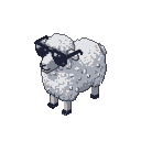 Cool Sheep with Sunglasses: Retro Isometric Style