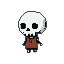 Pixel Art: small jrpg skeleton with big head