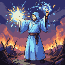 Pixel Art: faça um sacerdote lançando uma magia de cura com efeitos de ...