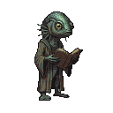 Pixel Art: fishman scholar