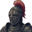 Pixel Art: knight close-up