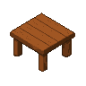 Pixel art generated with AI prompt: table isometric view