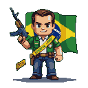 Pixel Art: Creat the action figure, of the Jair Bolsonaro, with the tap...