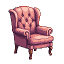 Pixel Art: chair (generated with AI and edited by sandacz).