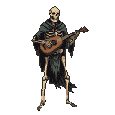 Pixel Art: skeleton bard