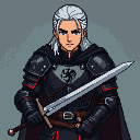 Pixel Art: I want an animation of the character Daemon Targaryen from H...