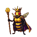 Pixel Art: bee king boss