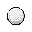 A white golf ball with gray dimples and a blue-gray shadow, floating on a black background.