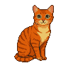 Pixel Art: Cat orange