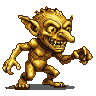 Pixel Art: golden goblin