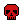 Pixel Art: small red skull