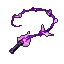 Pixel Art: neural lash whip, glowing psionic energy whip, purple-pink c...