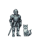 Pixel Art: Рыцарь с котом