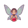 Pixel Art: fairy holding health potion