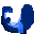 Swirling vortex of deep blues and cerulean against a black background.