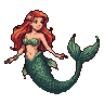 Pixel Art: mermaid